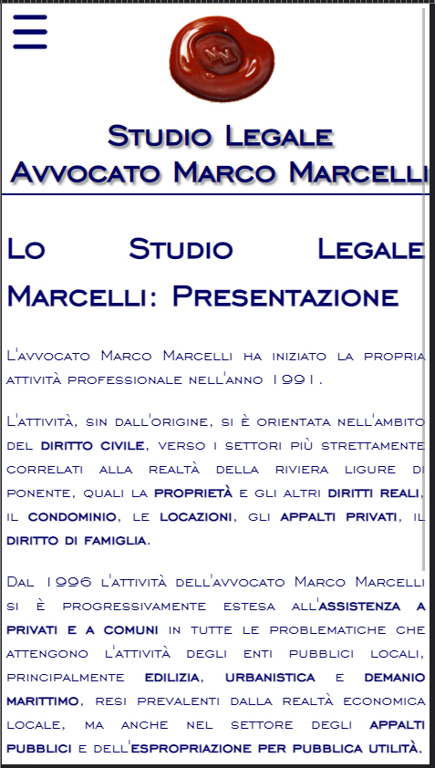 Home Page di studiolegalemarcelli.it